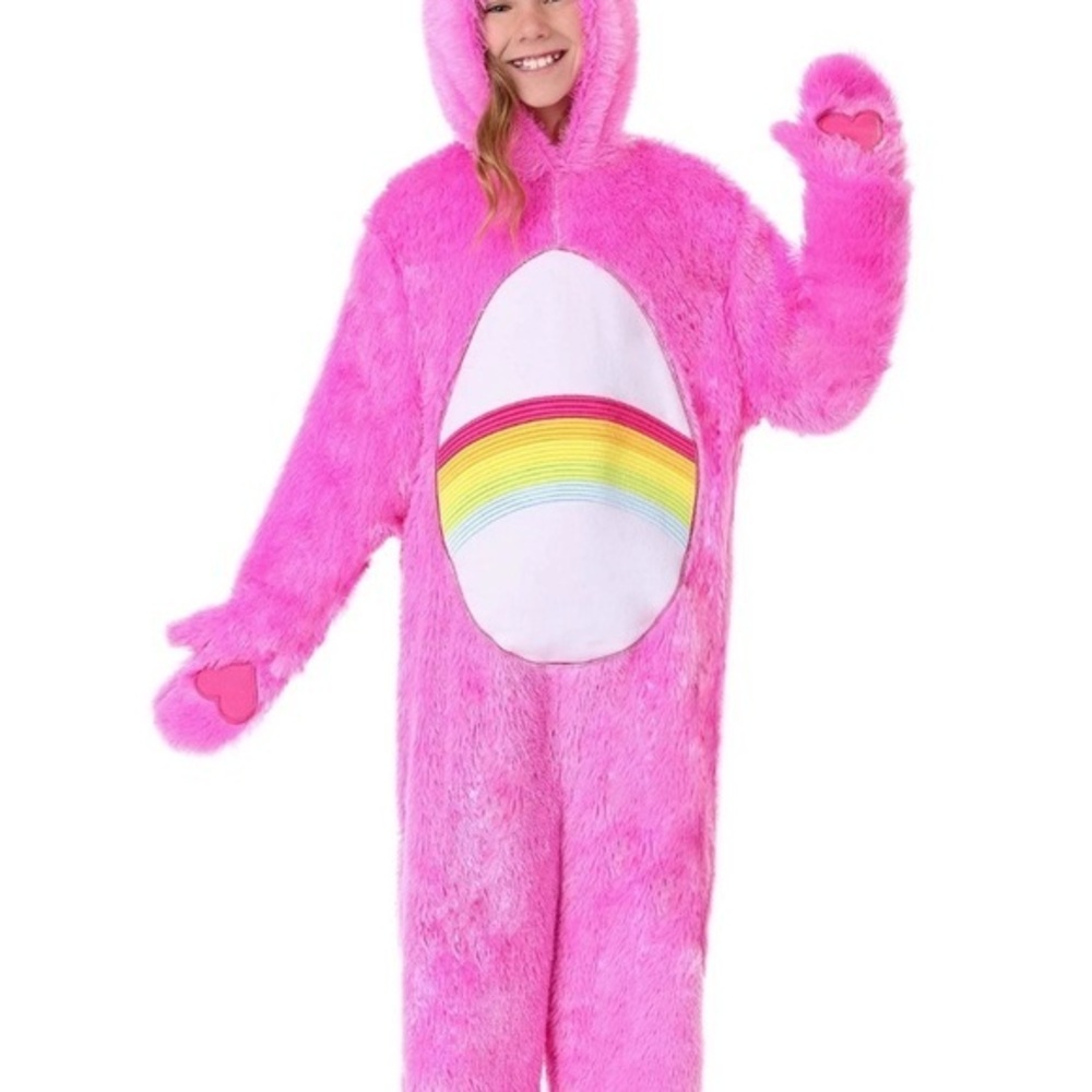 Care Bears Child Medium Classic Pink Cheer Bear Costume Y2K Halloween‎ Dress Up